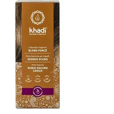 Tinte rubio oscuro ceniza 100 g, Khadi