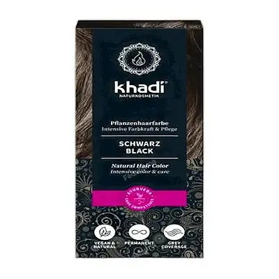 Tinte negro 100 g, Khadi