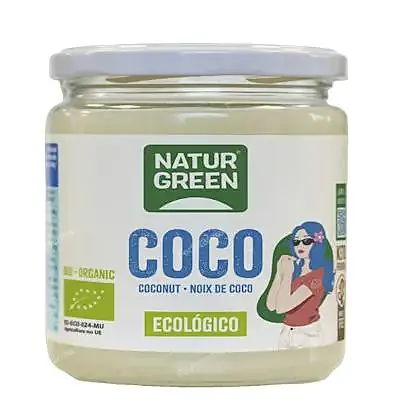 Aceite coco virgen extr. crudo naturgreen BIO 430 ml, Natur Green