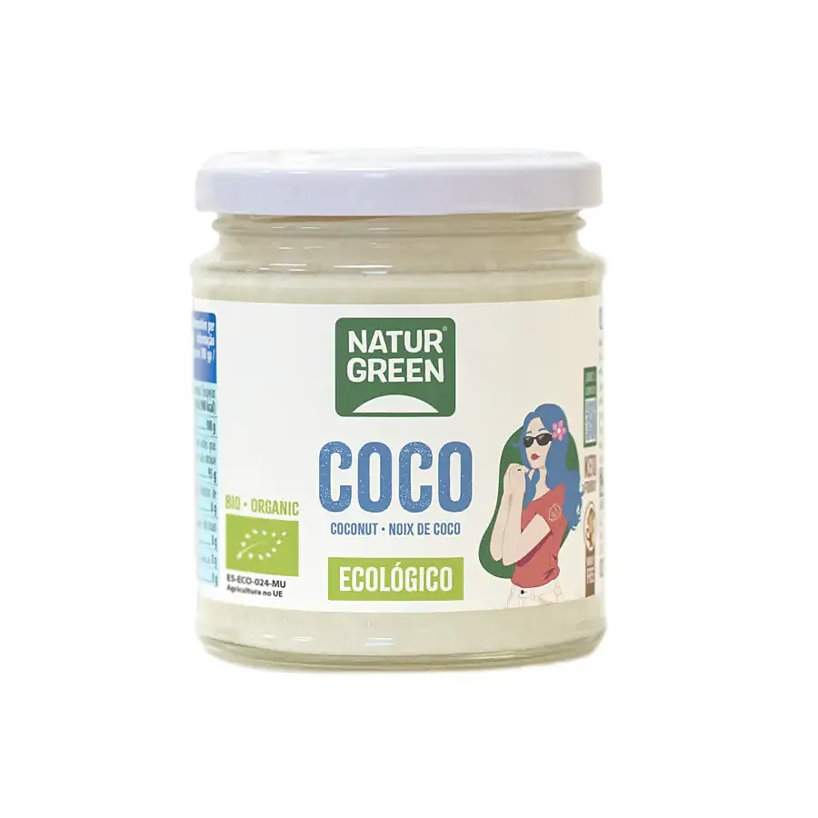 Aceite coco virgen extr. crudo naturgreen BIO 200 ml, Natur Green