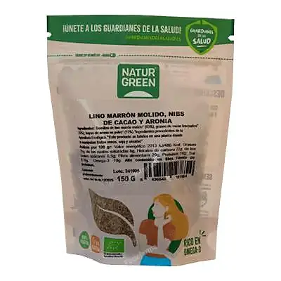 Semillas lino, cacao y aronia BIO 150 g, Naturgreen