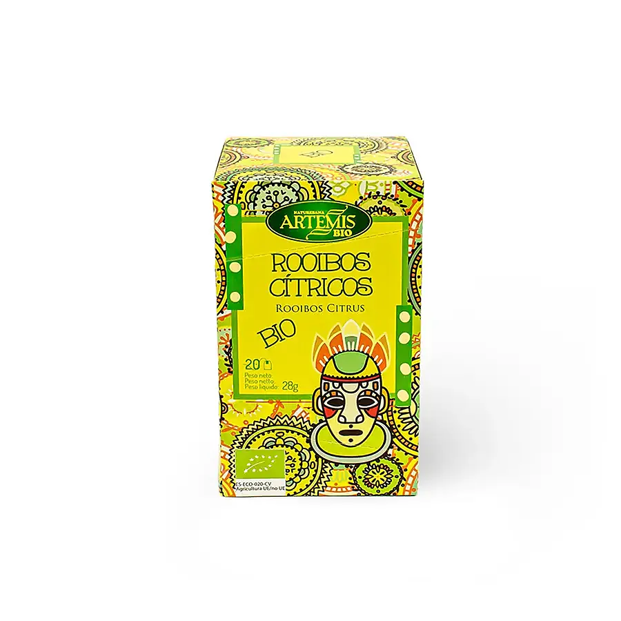 Té rooibos citricos sin teina infusión 20 bolsitas, Artemis Bio