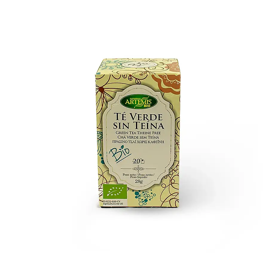 Infusión té verde sin teina BIO 20 filtros, Artemis