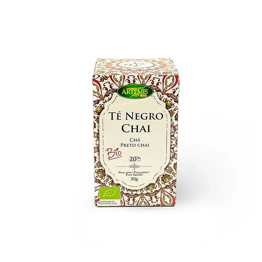 Infusión té negro chai BIO 20 filtros, Artemis