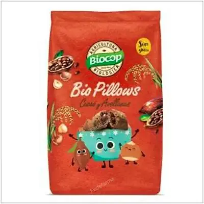 Biopillows cacao y avellanas sin gluten BIO 300 g, Biocop