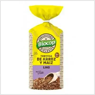Tortitas de arroz, maiz y lino BIO 200 g, Biocop