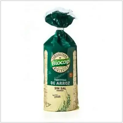 Tortas arroz sin sal 200 g, Biocop