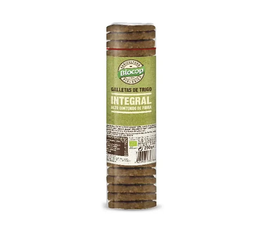 Galletas de trigo integral BIO 250 g, Biocop