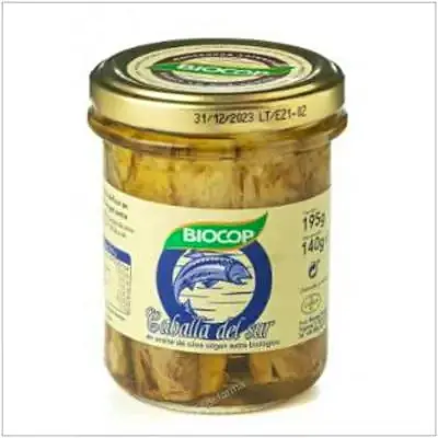 Filetes de caballa BIO 195 g, Biocop