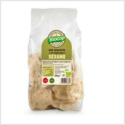 Mini crackers de trigo sésamo BIO 250 g, Biocop