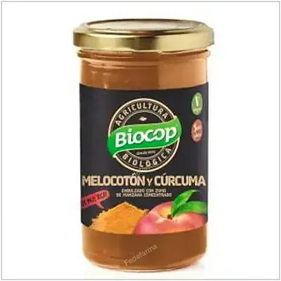 Compota melocoton y cúrcuma 280 g, Biocop
