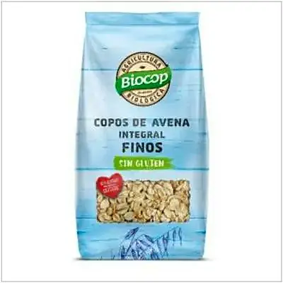 Copos de avena finos integrales sin gluten BIO 500 g, Biocop