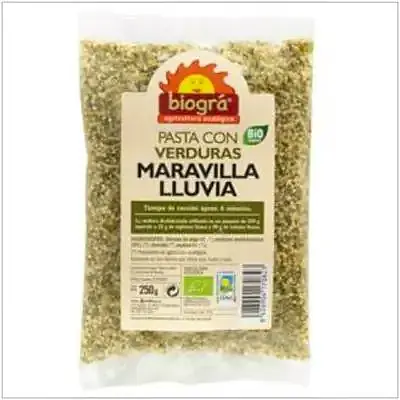 Pasta verdura maravilla lluvia biogra BIO 250 g, Biográ