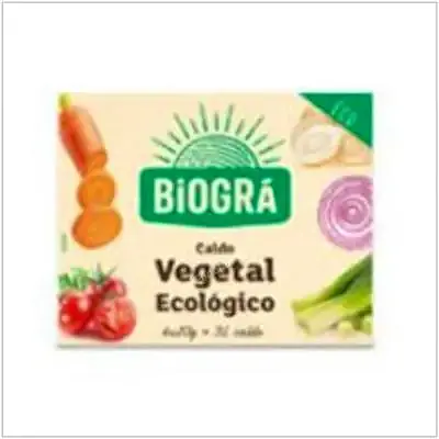 Caldo vegetal cubitos biogra 60 g, Biográ