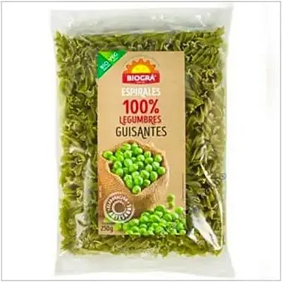 Espirales guisantes biogra BIO 250 g, Biográ