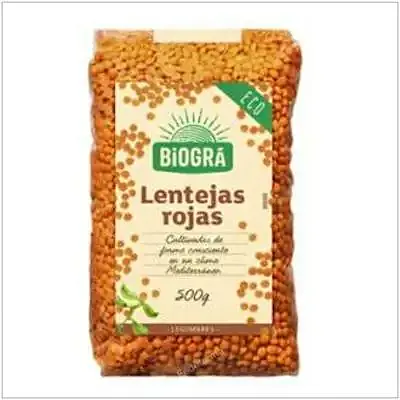 Lentejas rojas biogra 500 g, Biográ