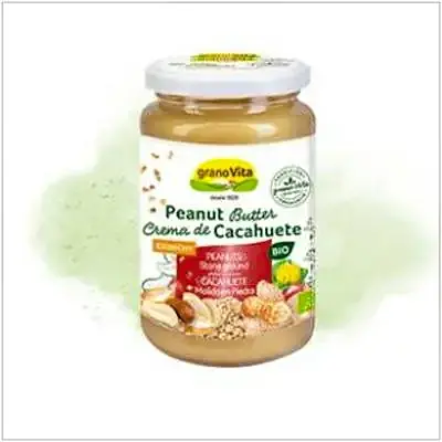 Crema de cacahuete crunchy BIO 350 g, Granovita