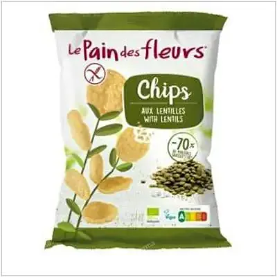 Chips de lentejas sin gluten BIO 50 g, Le Pain Des Fleurs