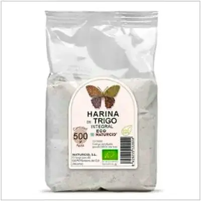 Harina de fuerza de trigo integral BIO 500 g, Naturcid