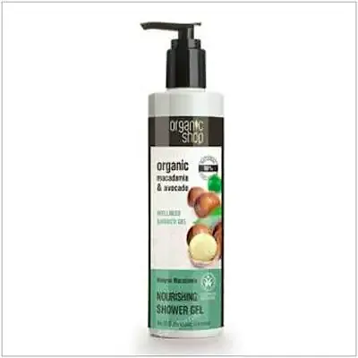 Gel de ducha nutritivo macadamia-aguacate 280 ml, Organic Shop