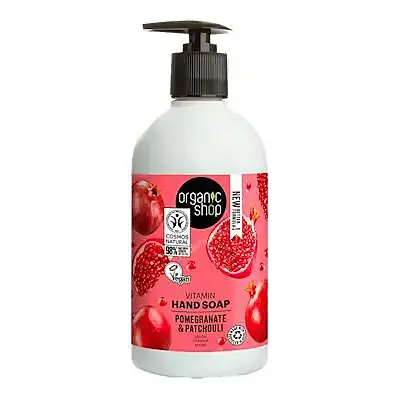Jabón de manos vitaminas granada-patchouli 500 ml, Organic Shop