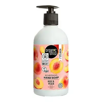 Jabón de manos nutritivo rosa-melocoton 500 ml, Organic Shop