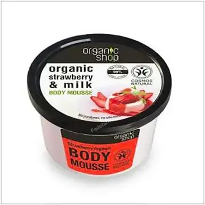 Mousse corporal vitaminica fresa 250 ml, Organic Shop