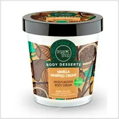 Crema corporal hidratante vainilla 450 ml, Organic Shop