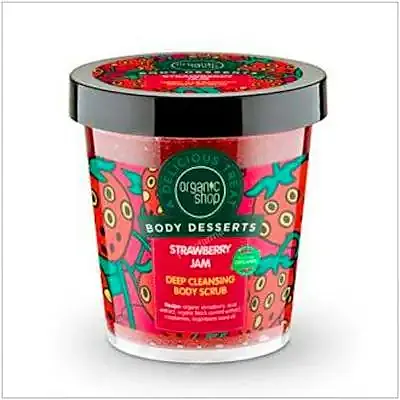 Exfoliante corp profunda mermelada fresa 450 ml, Organic Shop