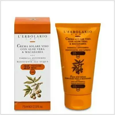 Crema solar facial f25 aloe macadamia l erbol 75 ml, L'erbolario