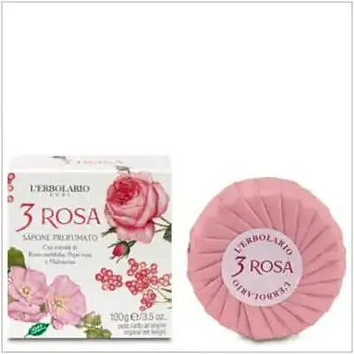 3 rosas jabón pastilla 100 g, L'Erbolario
