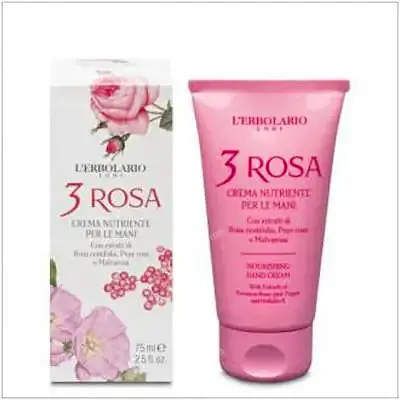 3 rosas crema manos nutritiva 75 ml, L'Erbolario