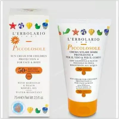 Crema solar spf 50 cara cuerpo niños 75 ml, L'erbolario