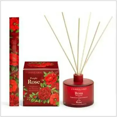 Rosa purpurea fragancia para leños (mikados) 200 ml, L'Erbolario
