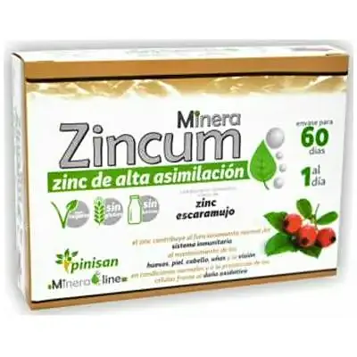 Mineraline zincum 60 cápsulas, Pinisan