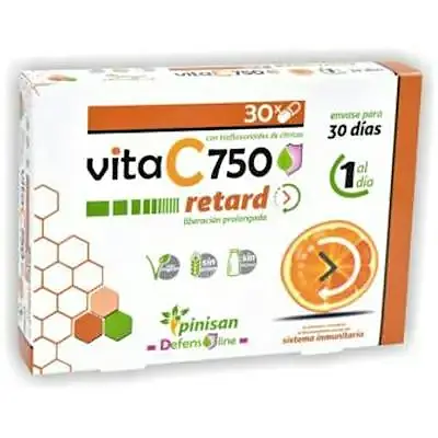 Vita C retard 750 mg 30 cápsulas, Pinisan