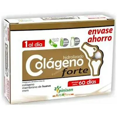 Colágeno hidrolizado forte 60 cápsulas, Pinisan