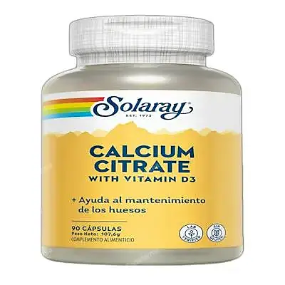 Calcium citrate vitamin d3 90 cápsulas, Solaray
