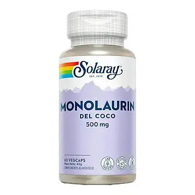 Monolaurin del coco 500 mg 60 cápsulas vegetales, Solaray