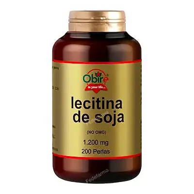 Lecitina de soja ip 1200 mg 200 perlas, Obire