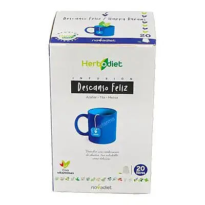 Herbodiet infusión descanso feliz 20 filtros, Novadiet
