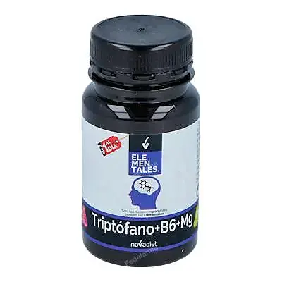 Triptofano+b6+mg elementales 30 cápsulas, Novadiet