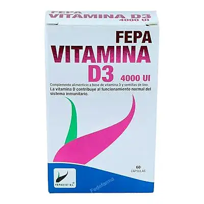 Vitamina d3 4000ui fepadiet 60 cápsulas, Fepa