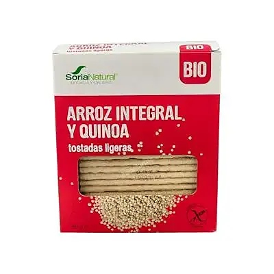 Tostadas de arroz integral y quinoa BIO 85 g, Soria Natural
