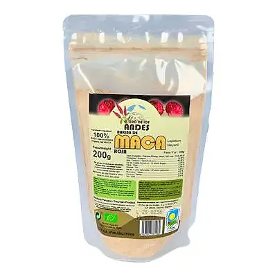 Maca roja superalimentos BIO 200 g, El Oro De Los Andes