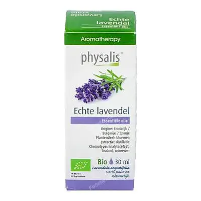 Aceite esencial de lavanda verdadera BIO 30 ml, Physalis