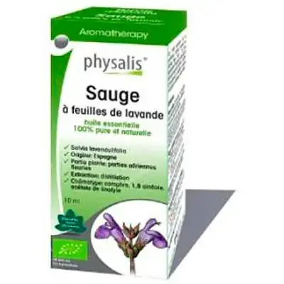 Aceite esencial de salvia de hoja de lavanda BIO 10 ml, Physalis