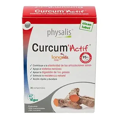 Curcum actif 30 comprimidos, Physalis