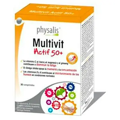 Multivit actif 50+30 comprimidos, Physalis
