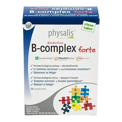 Vit B complex forte 30 comprimidos, Physalis